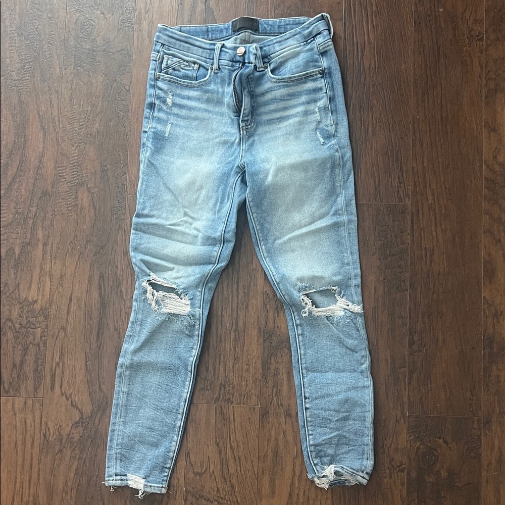 Buckle Faded Blue Ripped Skinny Jeans